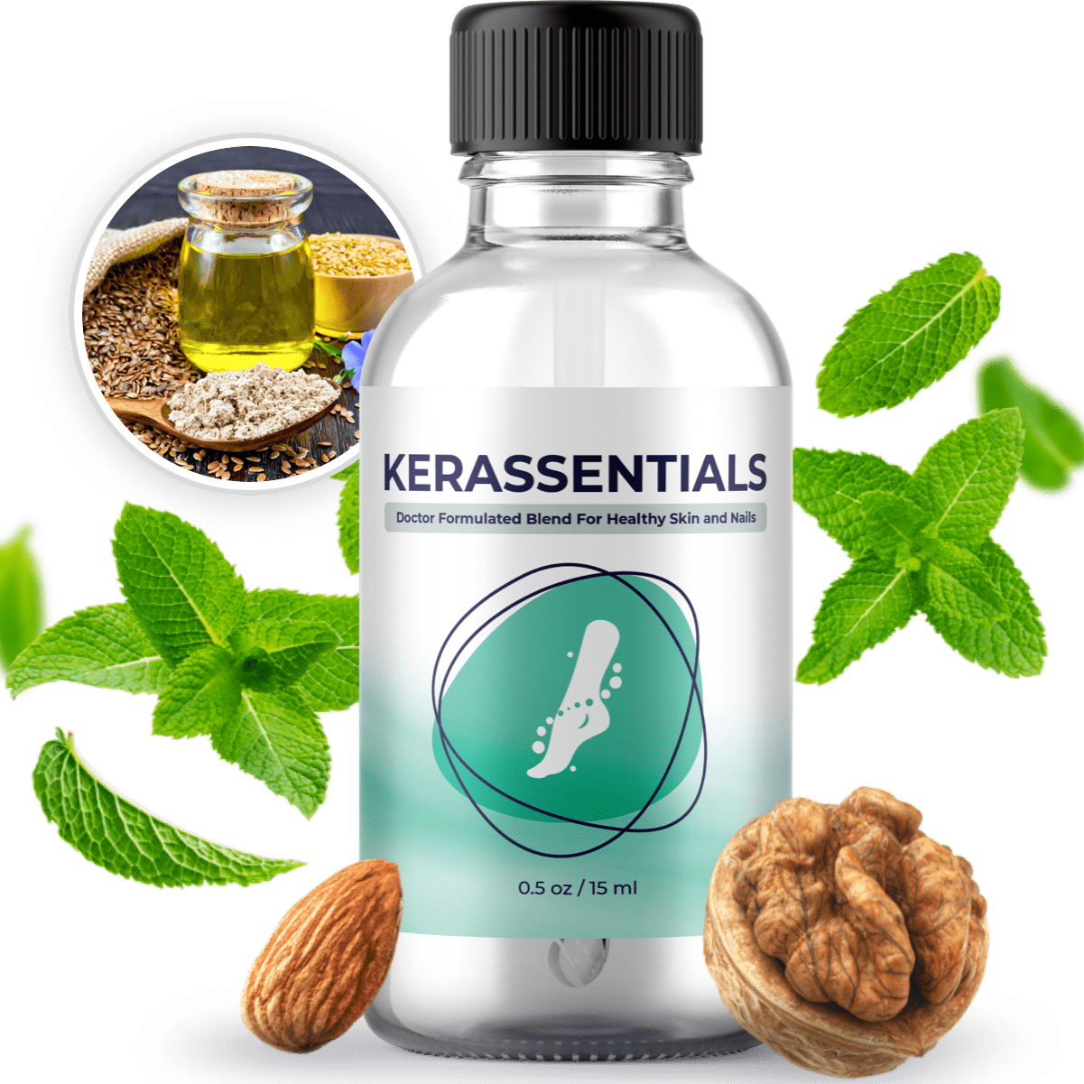 Kerassentials The Doctor-Formulated Solution to Eliminate Stubborn Nail Fungus and Restore Clear, Healthy Nails.